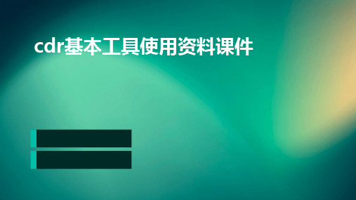 2024版cdr基本工具使用资料课件