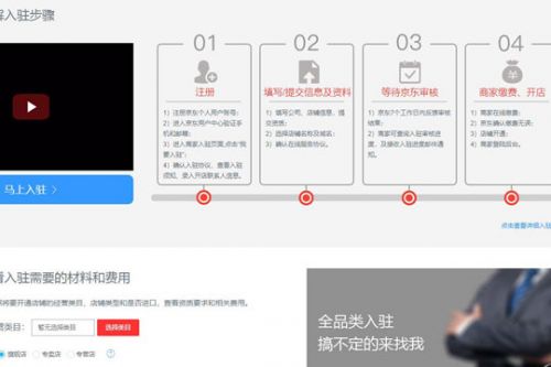 京东开店流程及费用 商家注册入驻京东条件与流程说明